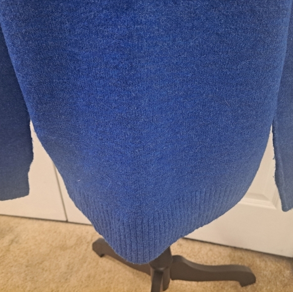 Blue Wool Crew Neck Sweater - Picture 6 of 10